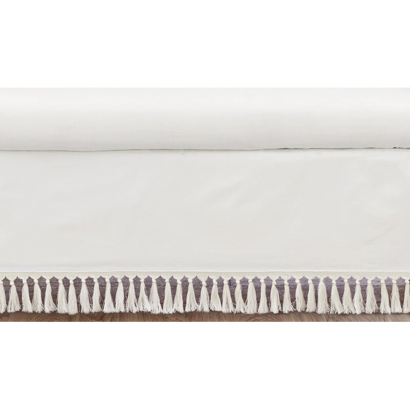 Bohemian Fringe Collection 100% Cotton Crib Dust Ruffle