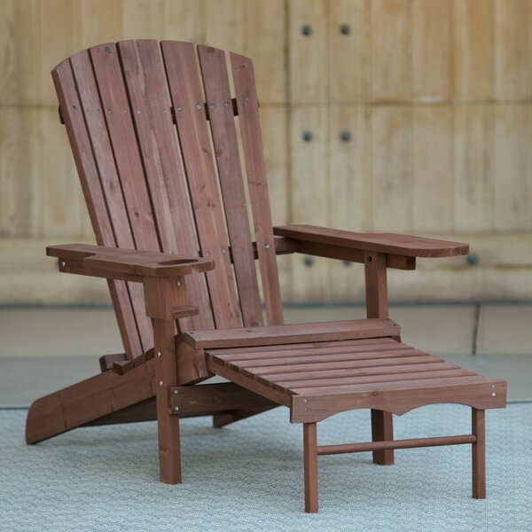 Highland Dunes Kaelynn Muskoka Wood Folding Adirondack 