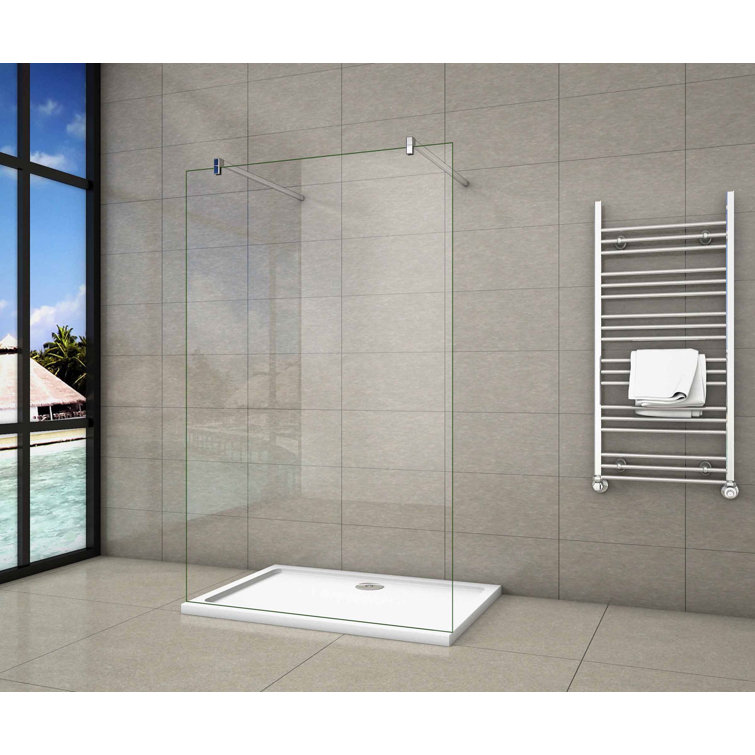 Duschwand 10mm in 190cm Walk-In-Dusche Duschkabine Dusche Duschabtrennung 