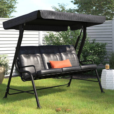 musa 2 seat outdoor porch swing with stand