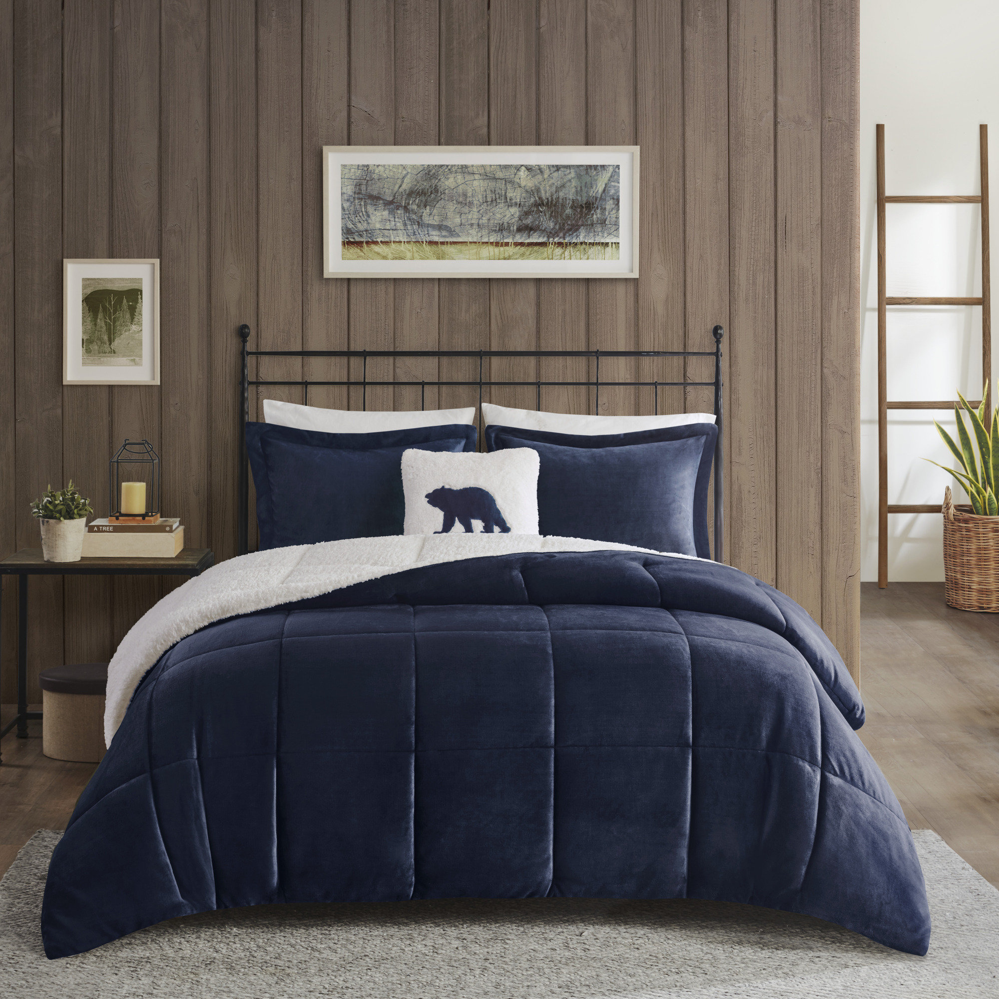 Woolrich Alton Plush to Sherpa Down Alternative Comforter Set & Reviews