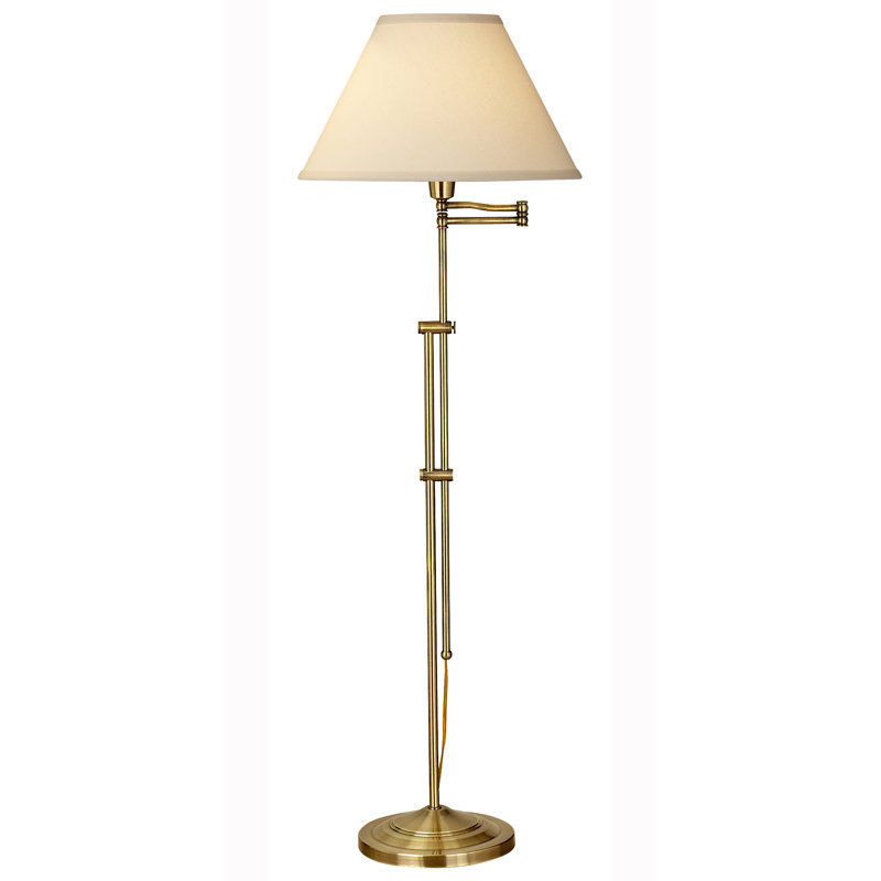 Medallion Lighting Antique Brass 63 Swing Arm Floor Lamp ...