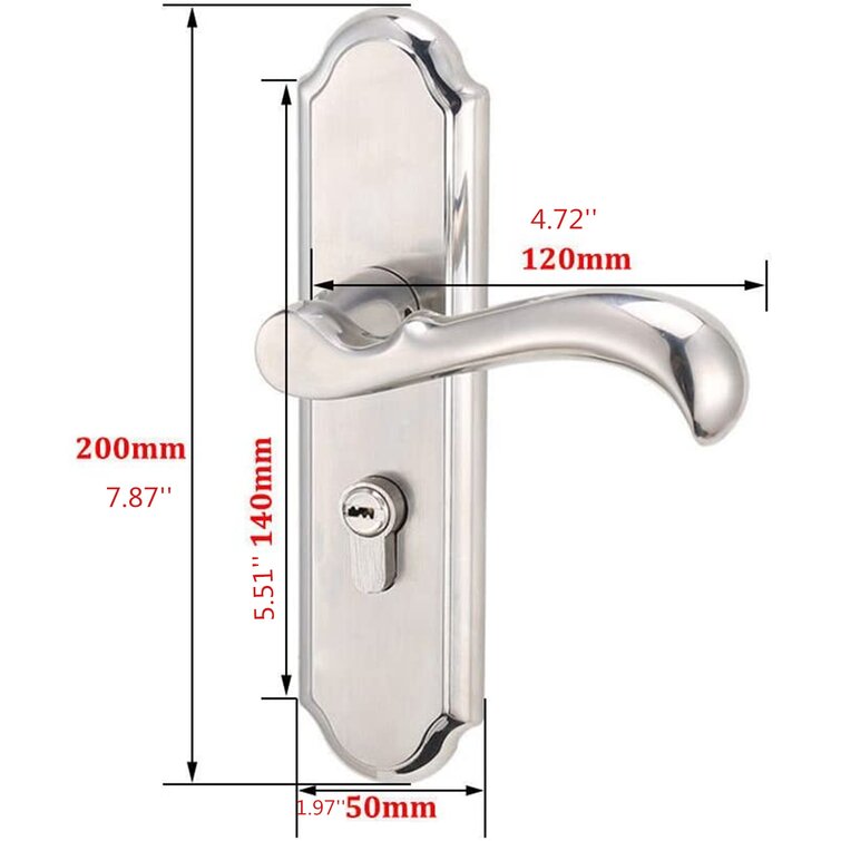 Full set of privacy doors Aluminum alloySafety entry lever Mortise lock