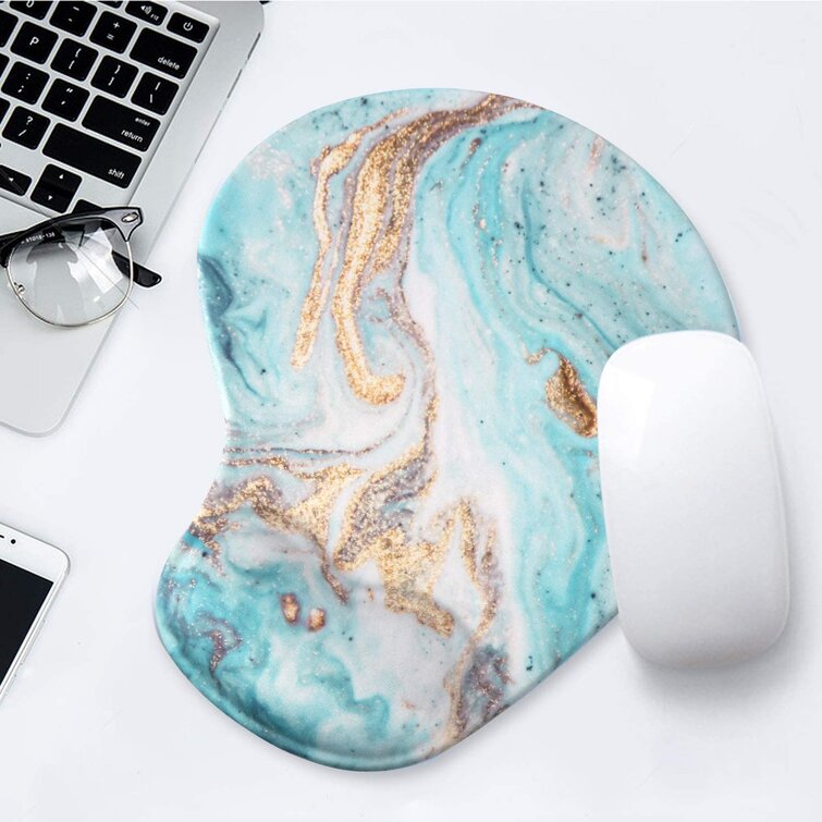 Ergonomic Mouse Pad with Gel Wrist Rest Support,Flowers and Plants,Non-Slip Rubber Base Wrist Rest Pad for Home Office Laptop Easy Typing & Pain Relief 