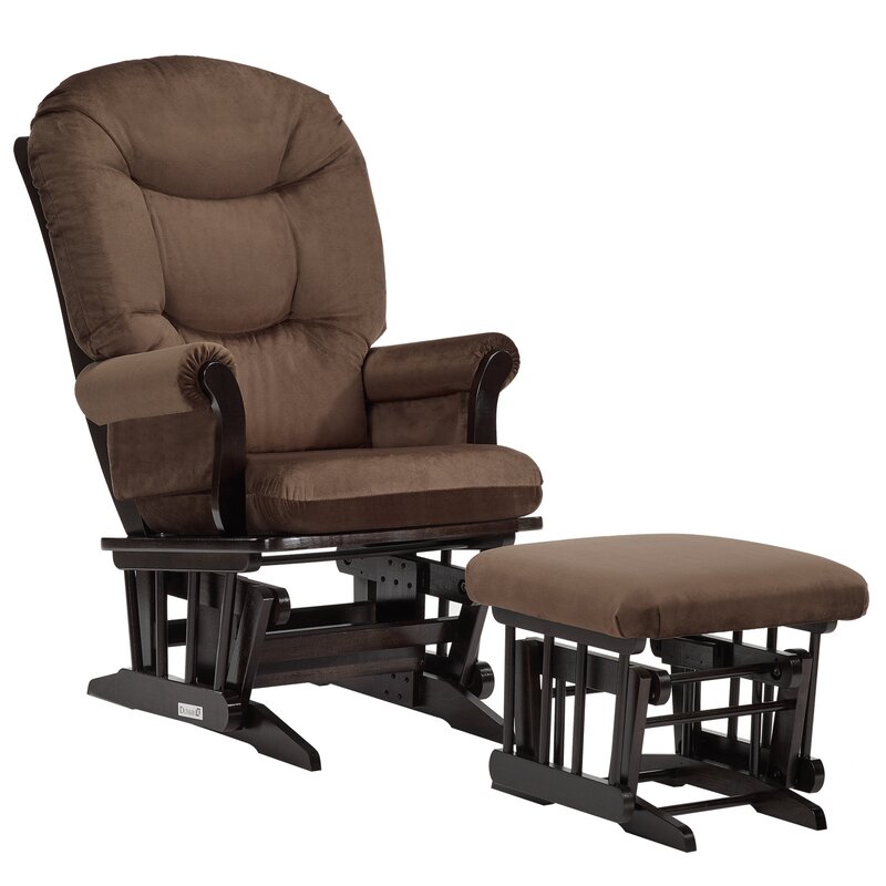 sleigh frame glider and ottoman