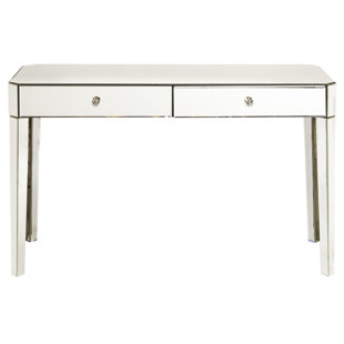 Hayworth Mirrored Desk Wayfair Mccollom Mirrored 2 Drawer Desk