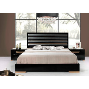 Ertha Modern Upholstered Solid Wood Framed Panel Bed by Willa Arlo Interiors
