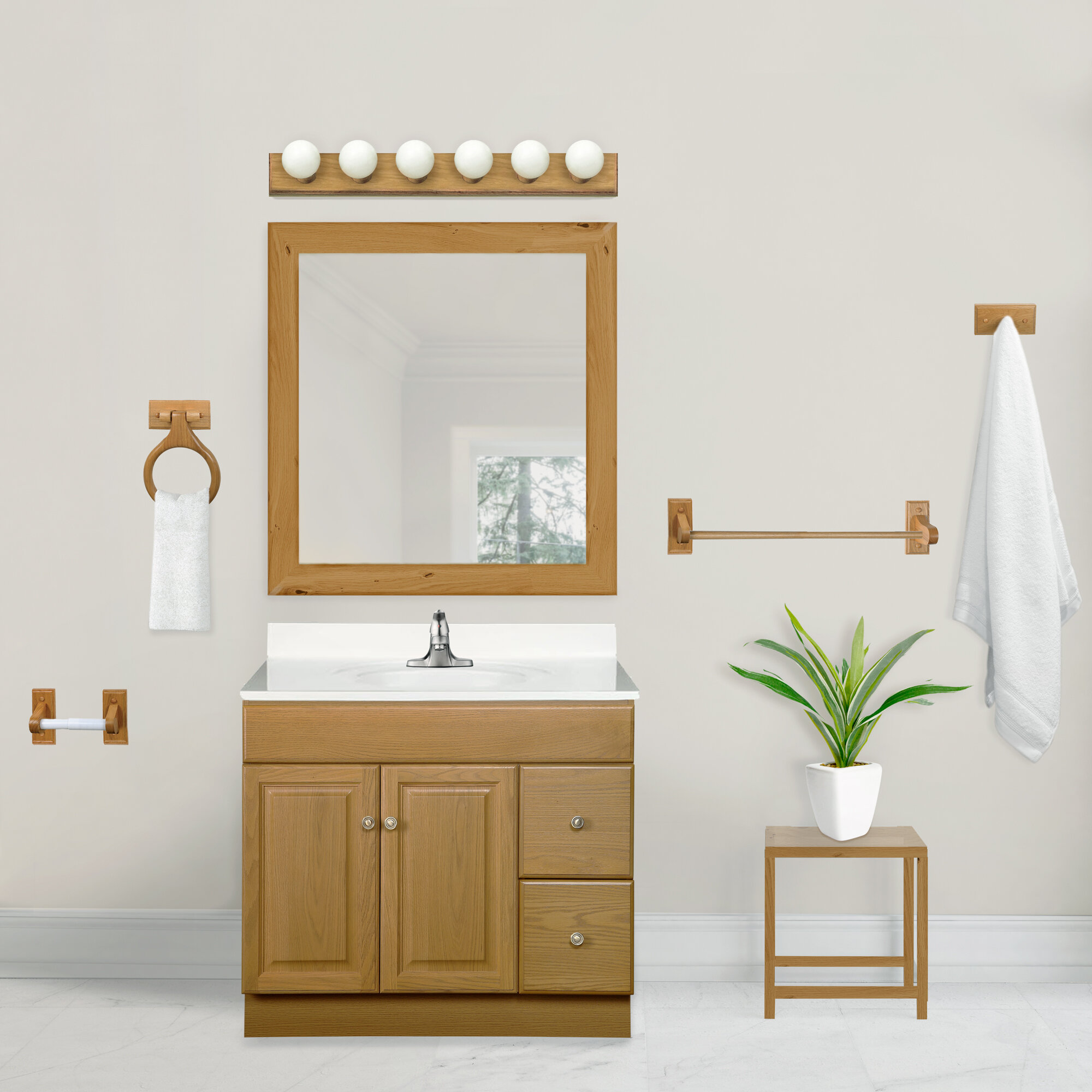 Design House Dalton 18 In Towel Bar In Honey Oak Wayfair