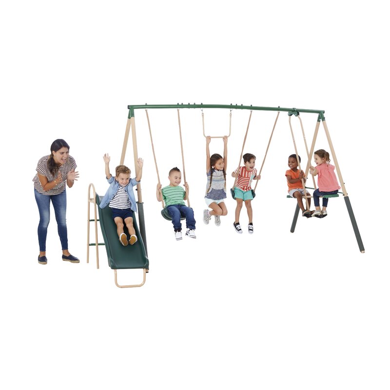 Xdp Recreation Natural Playland Central Park Swing Set Reviews Wayfair