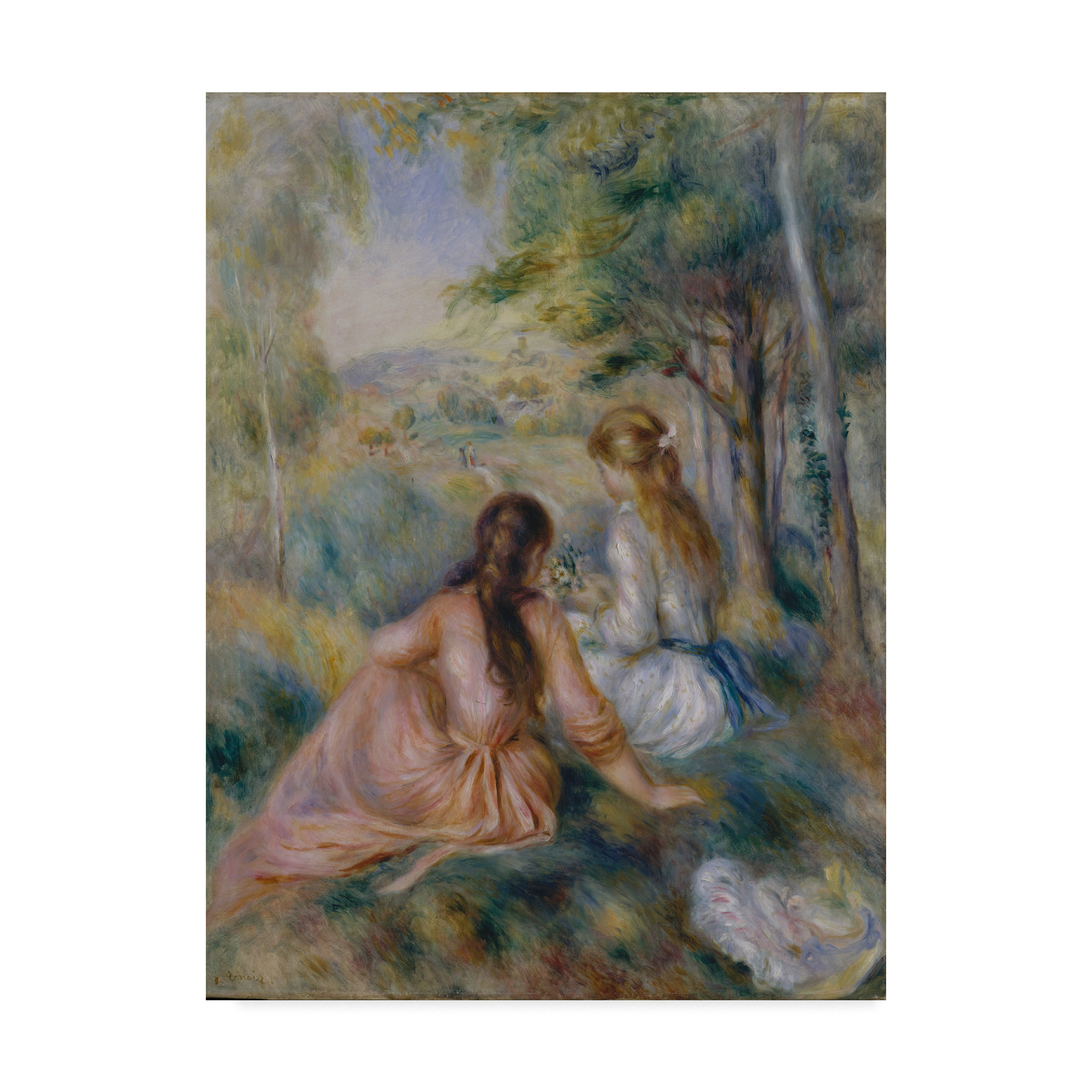 A girl asleep by Pierre-Auguste Renoir Giclee Fine Art Print Repro on Canvas
