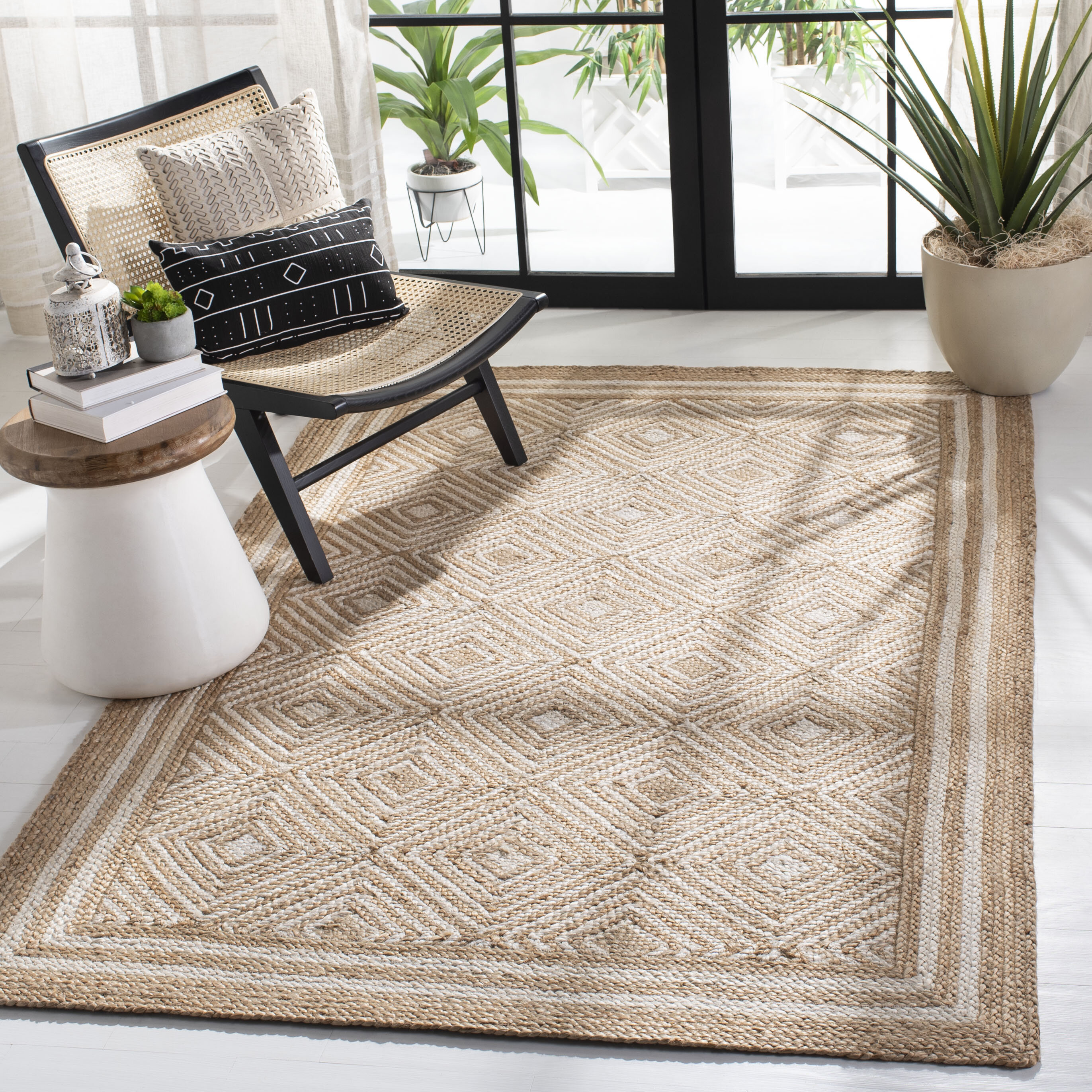 Union Rustic Wilkey Handmade Flatweave Jute/Sisal Natural/Ivory Rug ...