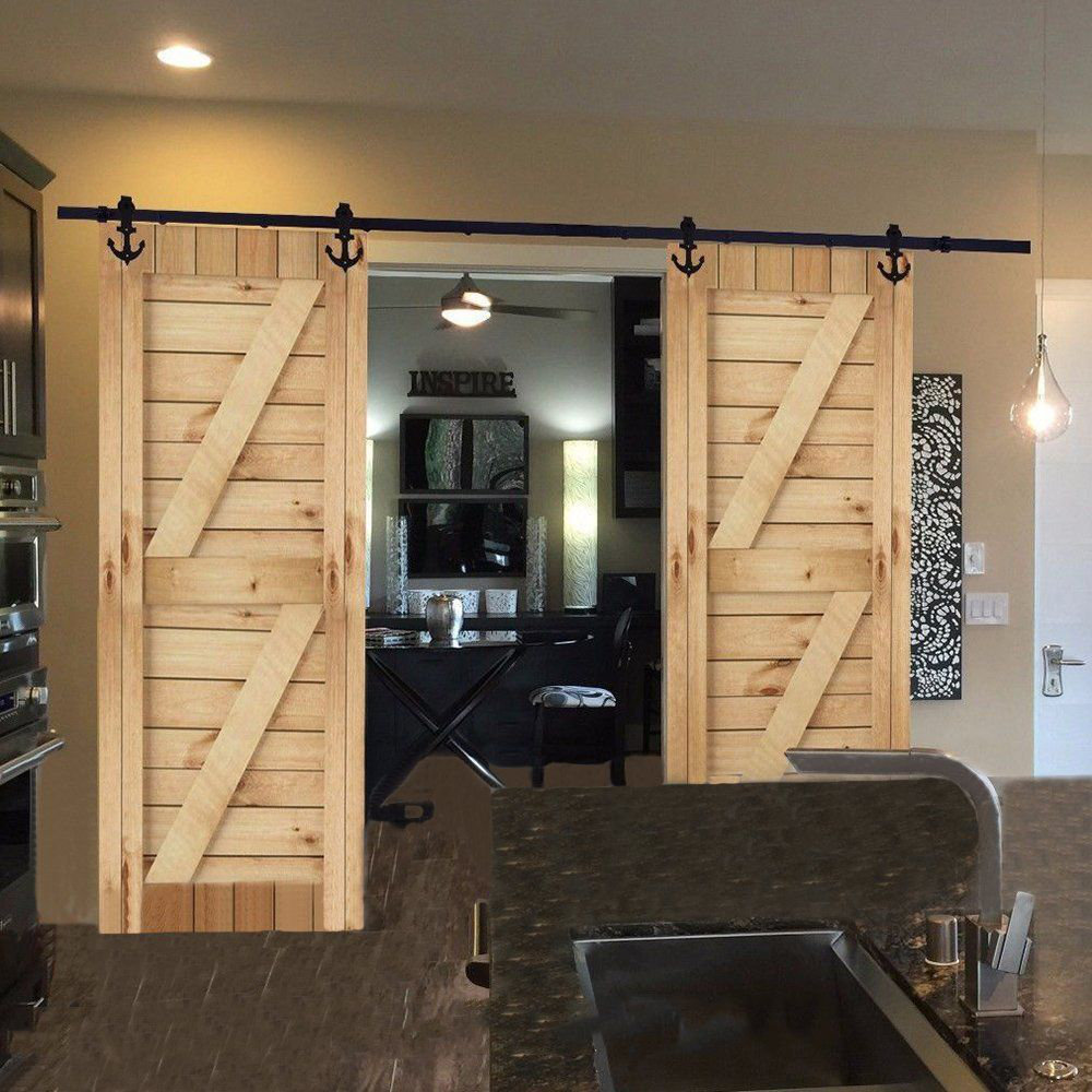 Homacer Anchor Standard Double Barn Door Hardware Kit Wayfair