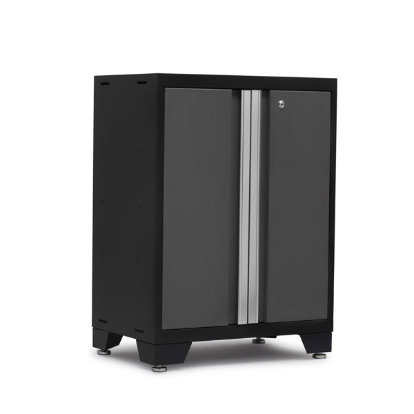 Garage Basement Tall Plastic Storage Cabinet With Adjustable Shelf Easy Assemble 