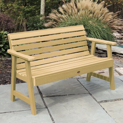 Darby Home Co Berry Synthetic Wood Garden Bench Size 35 Inch