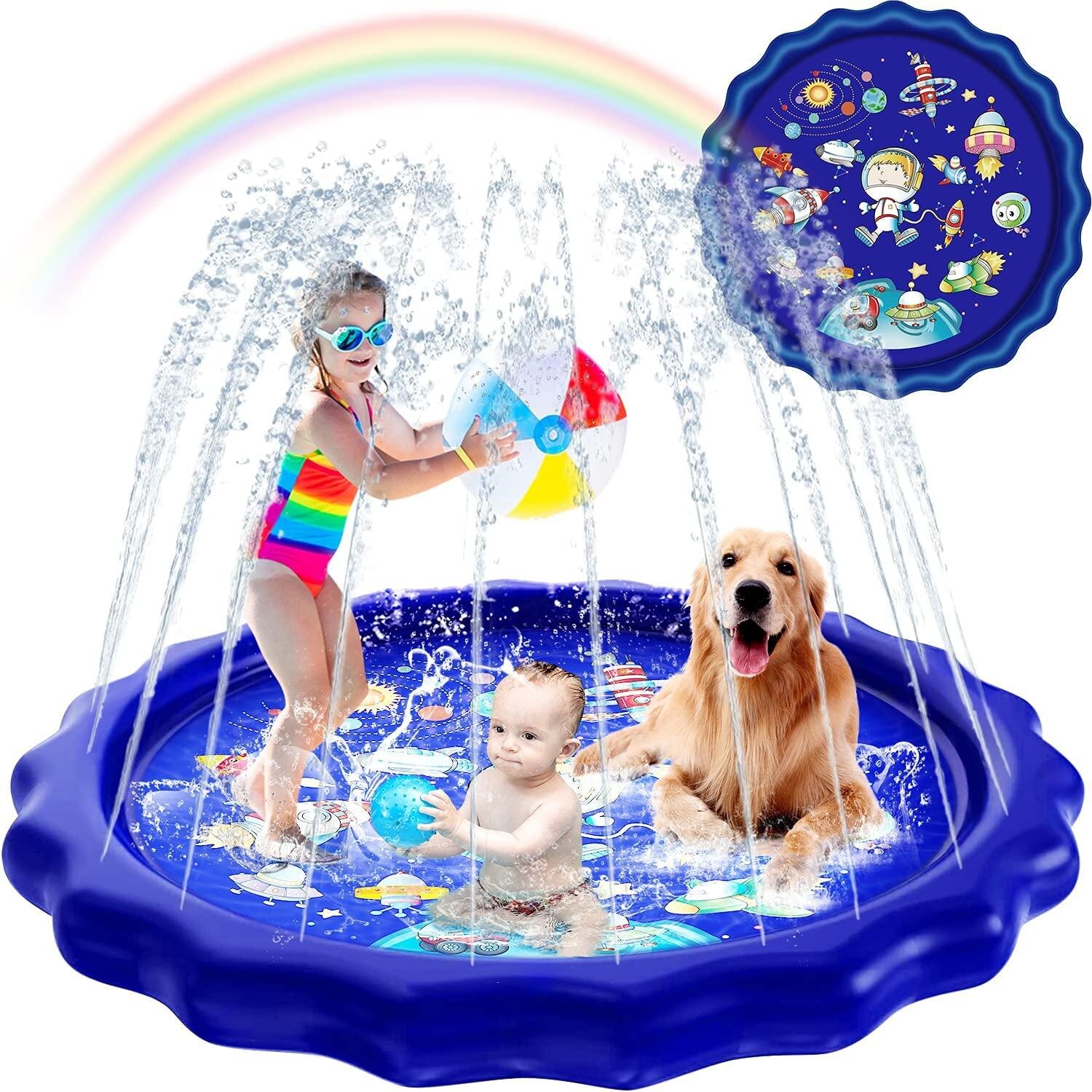 MingshanAncient Splash Pad Sprinkler For Kids, 68'' Kids Toys ...