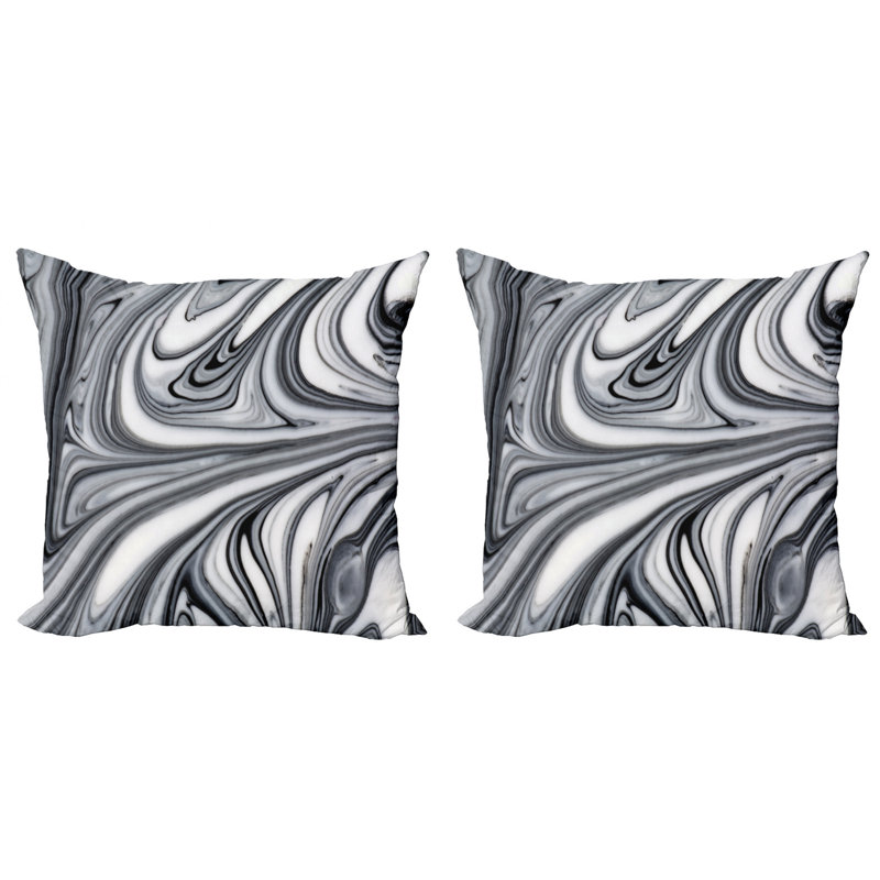 gray ikat pillow