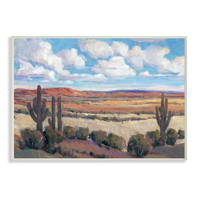 Union Rustic Savannah Desert Colorful Painterly Landscape By Tim