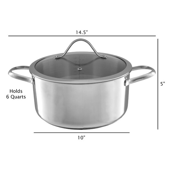 Classic Cuisine 6 Qt. Stock Pot with Lid & Reviews | Wayfair