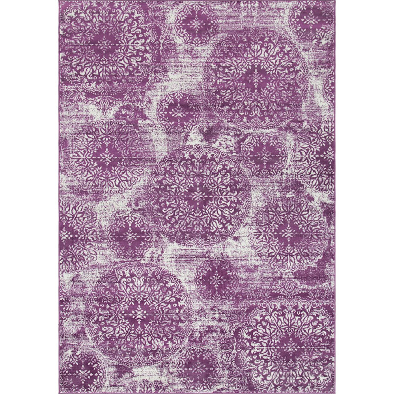 Rugpal Transitional Sandrine Area Rug Plum Colour Wayfair Ca