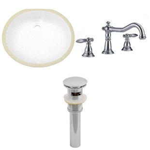 Go to store & view more images Royal Purple Bath Kitchen CUPC Ceramic Oval Undermount Bathroom Sink with Faucet and Overflow
