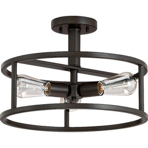 Sargeant 3-Light Semi Flush Mount