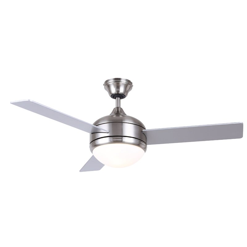 Zipcode Design 48 Dennis 3 Blade Ceiling Fan With Remote Light
