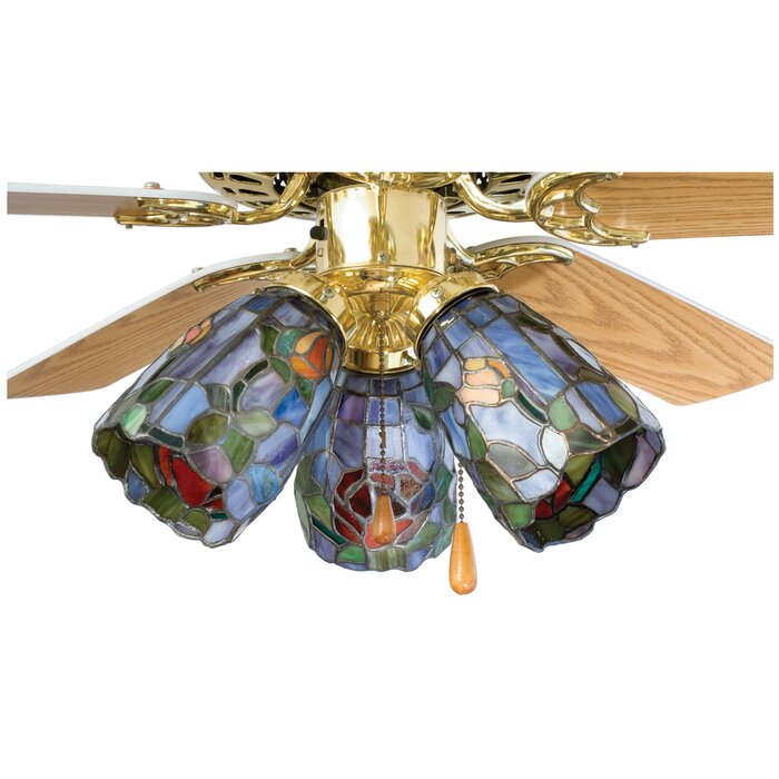 Diane 4 Glass Bowl Ceiling Fan Fitter Shade