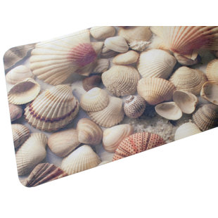 Seashell Bathroom Rug Wayfair Seashells Fabric Printed Bath Mat