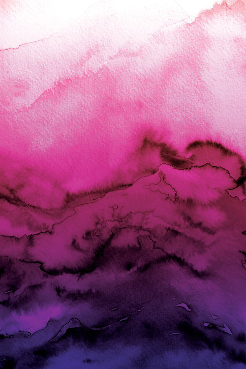 Mercer41 Winter Waves Painting Print On Wrapped Canvas In Fuchsia