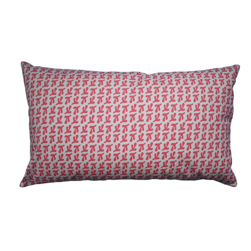 Hand Printed Birds Feet Cotton Throw Pillow
