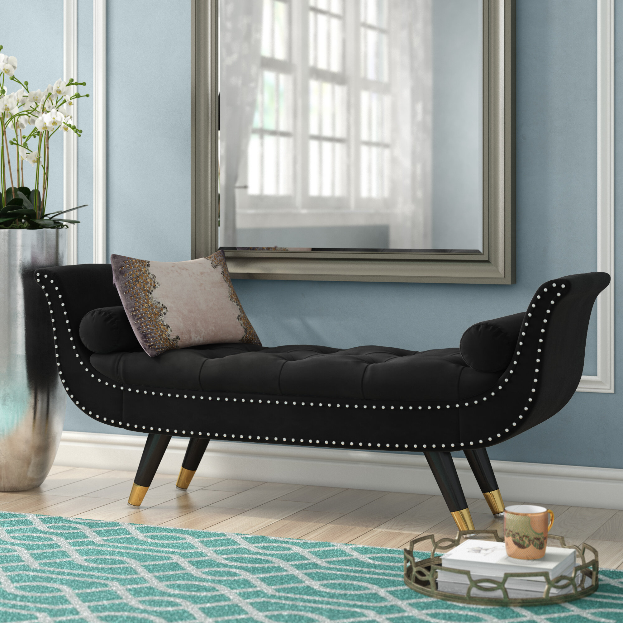Long Upholstered Benches Youll Love In 2021 Wayfair