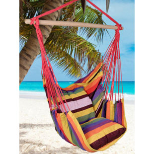Go to store & view more images Harriette Distinctive Cotton Canvas Chair Hammock by Highland Dunes