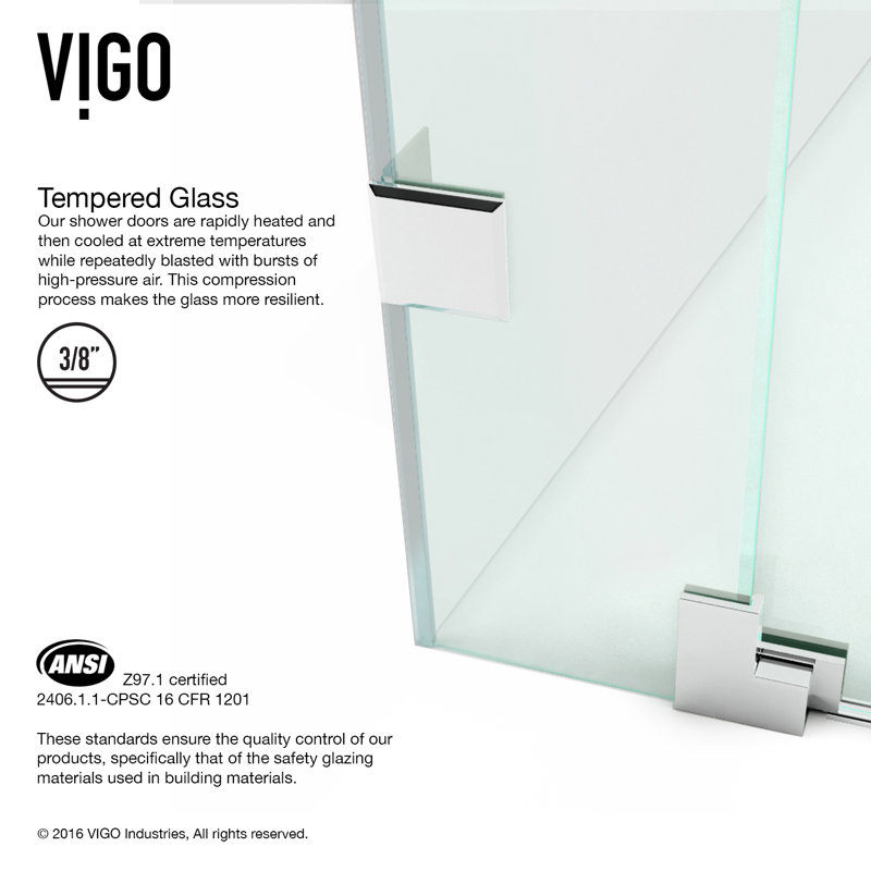 Vigo Pirouette 42 X 72 Pivot Frameless Shower Door Reviews