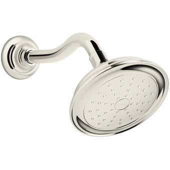 Vibrant Polished Nickel KOHLER K-13137-SN Pinstripe Single-Function Showerhead