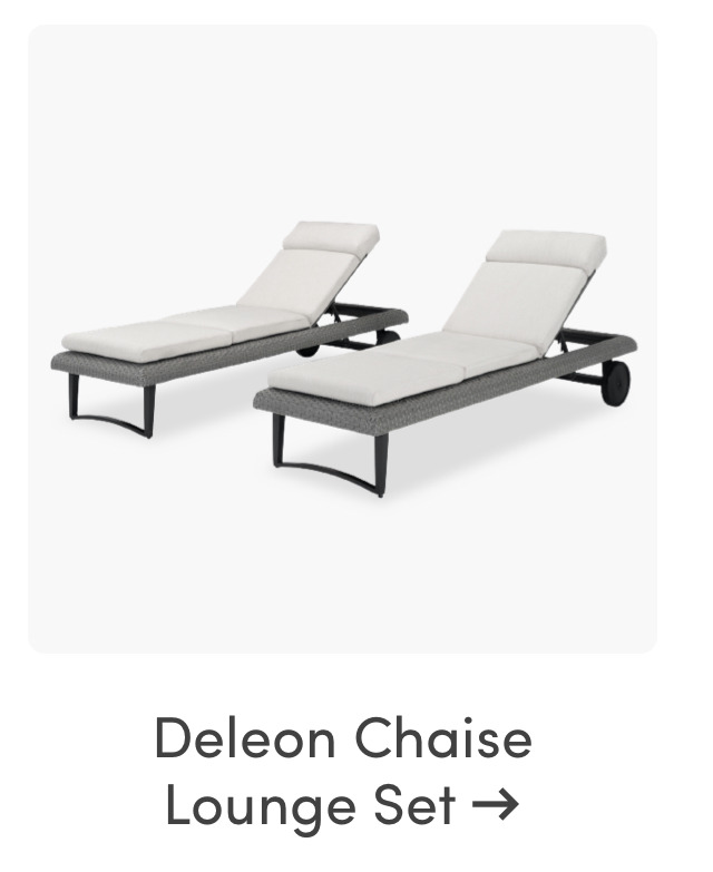 Deleon Chaise Lounge Set 