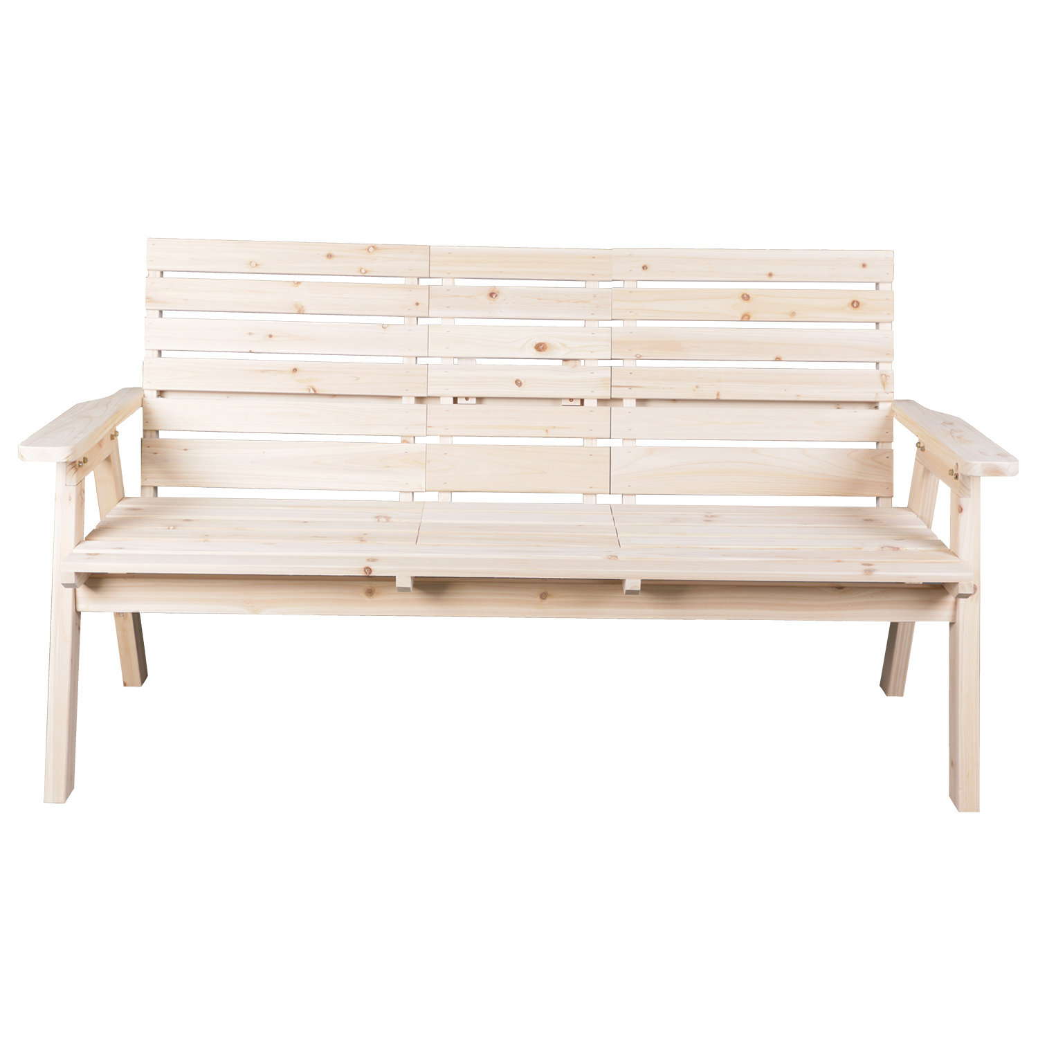 Union Rustic Cedar/Fir Log Wood Patio Garden Bench With Foldable Table