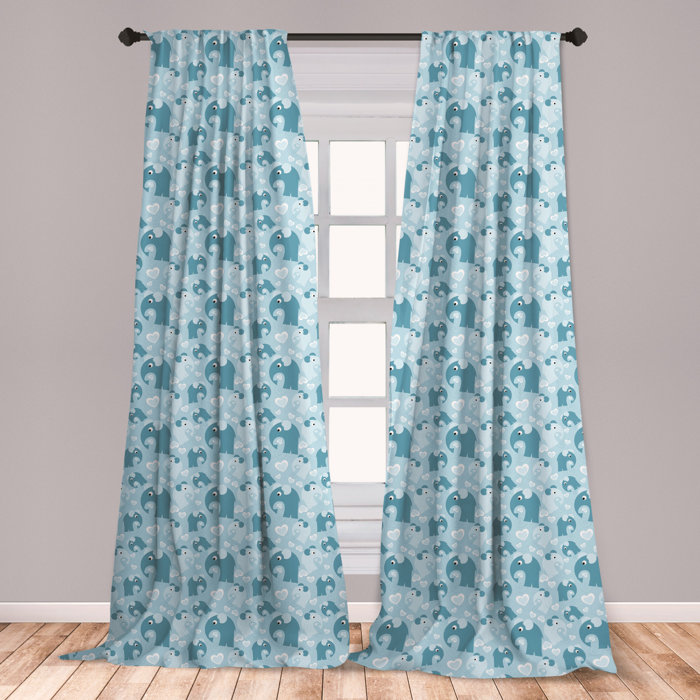 Ambesonne Nursery Curtains Childhood Theme Elephant With Dashed Lines Hearts Print Window Treatments 2 Panel Set For Living Room Bedroom Ambesonne Nursery Curtains Childhood Theme Elephant With Dashed Lines Hearts Print Window Treatments 2 Panel Set For Living Room Bedroom
