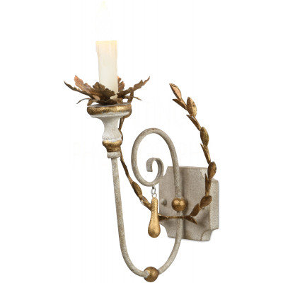Cumiers Leaves Wreath 1-Light Candle Wall Light