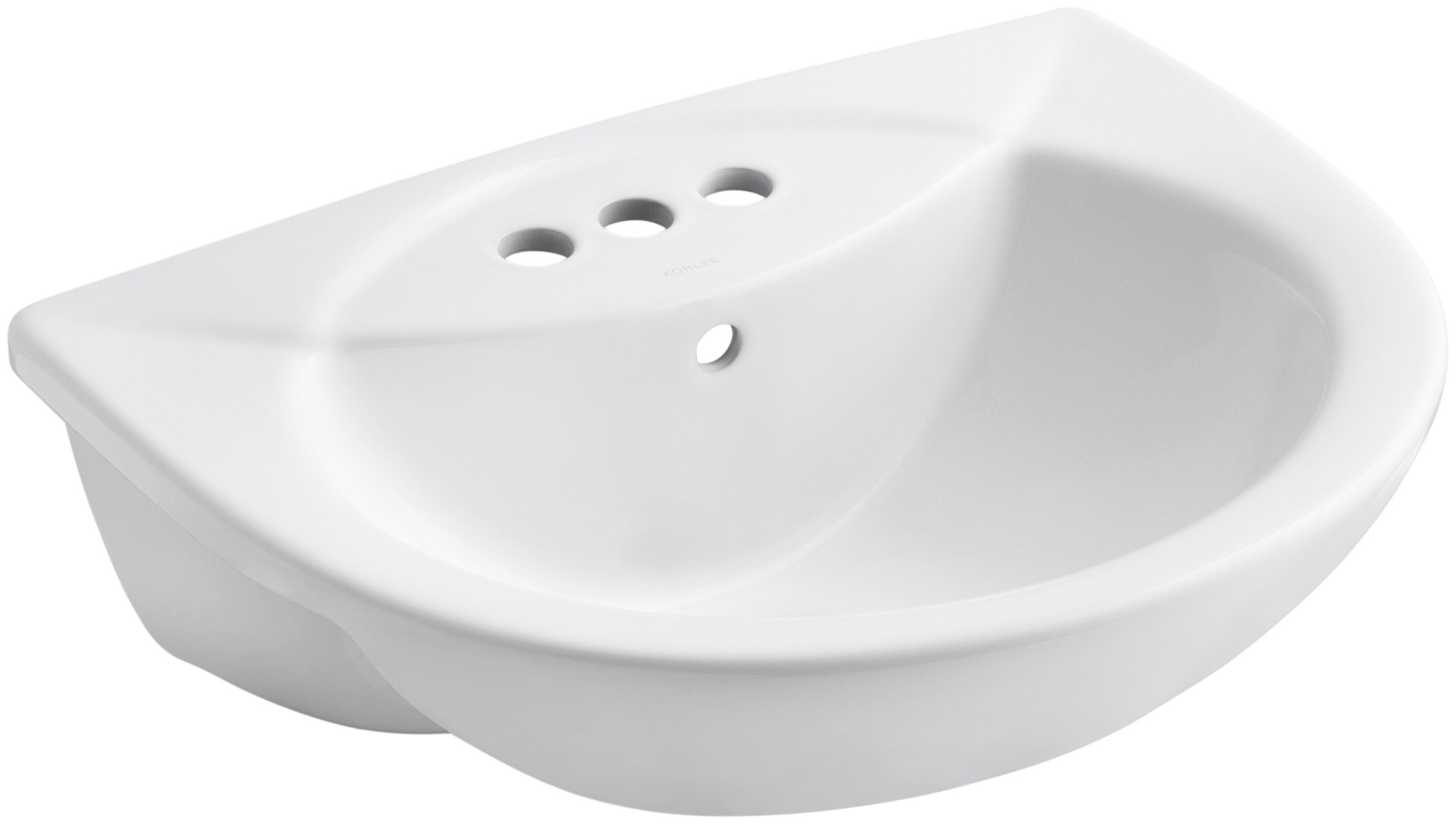 Kohler Odeon Ceramic U Shaped Drop In Bathroom Sink With Overflow Wayfair