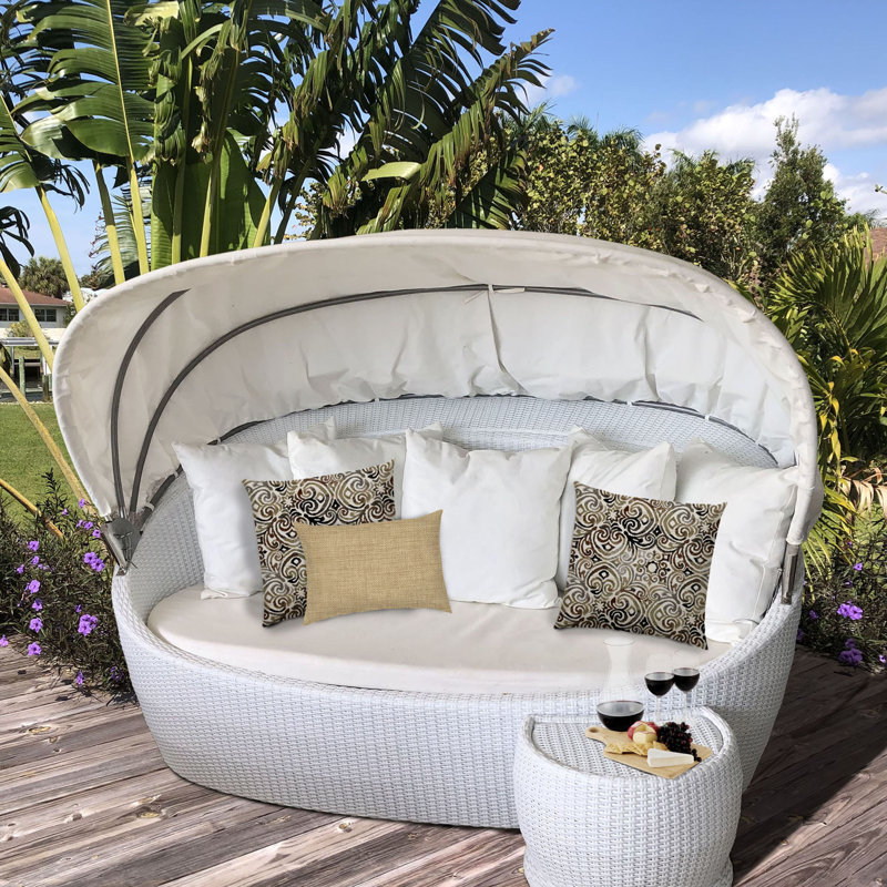 Joita Chocolate Delight Indoor Outdoor Pillow Set Of 2 Large 1 Lumbar Pillow Damask Pillow Wayfair
