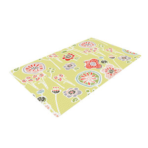 Gill Eggleston Folky Floral Lemon Green/Yellow Area Rug