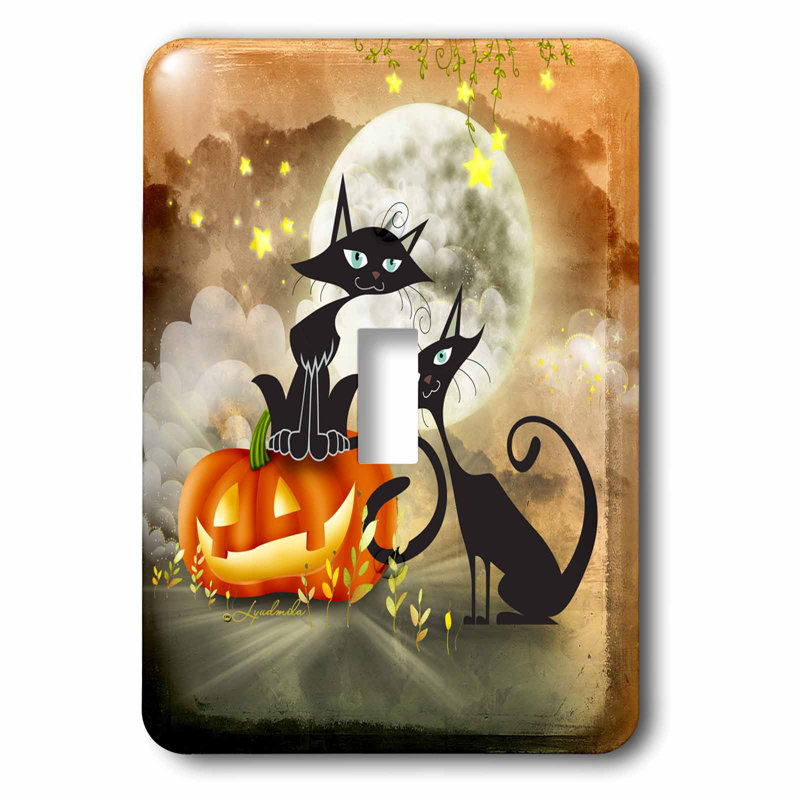 3drose Halloween Two Cats 1 Gang Toggle Light Switch Wall Plate Wayfair