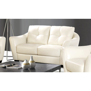 Go to store & view more images Ebern Designs Swink Leather Loveseat