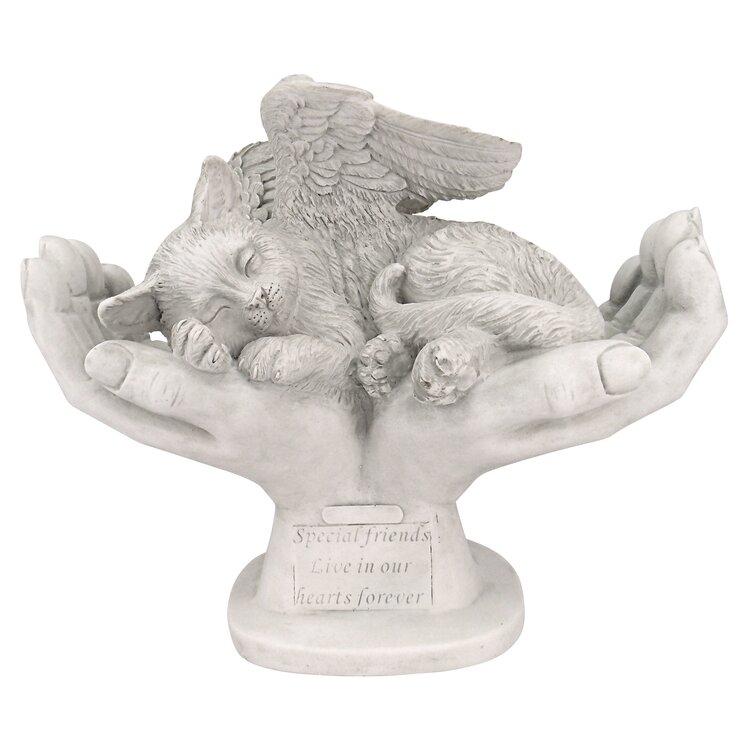 Design Toscano Cat Pet Memorials In God's Hands Statue & Reviews | Wayfair