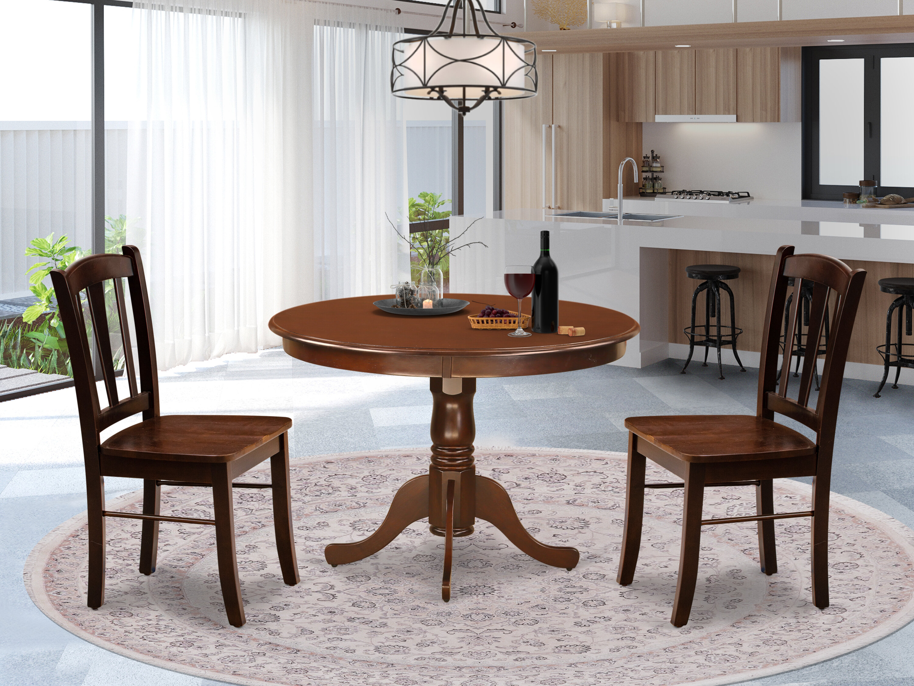 mahogany dining room table set