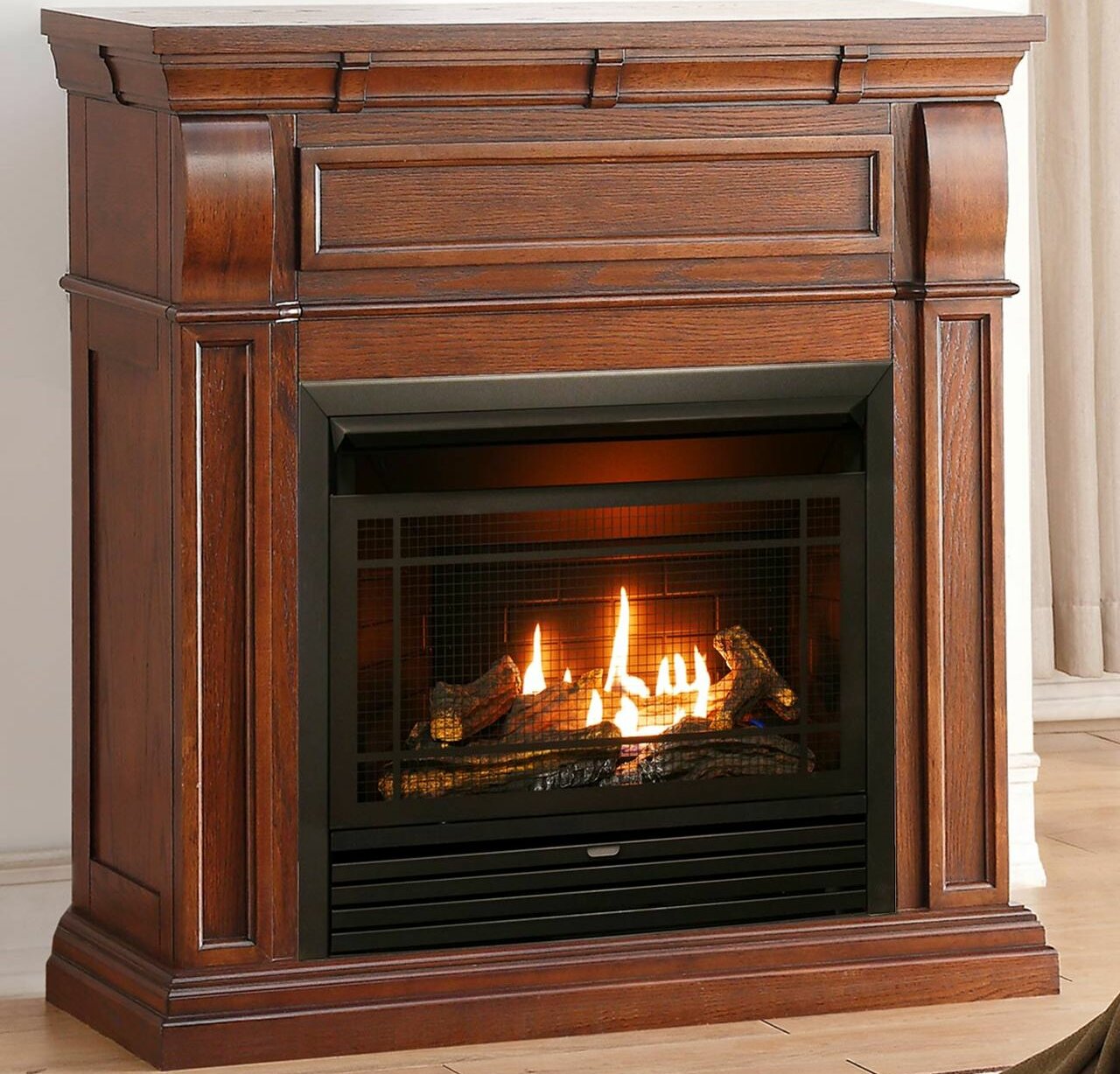 Duluth Forge Chestnut Vent Free Freestanding 42 H X 42 W Natural