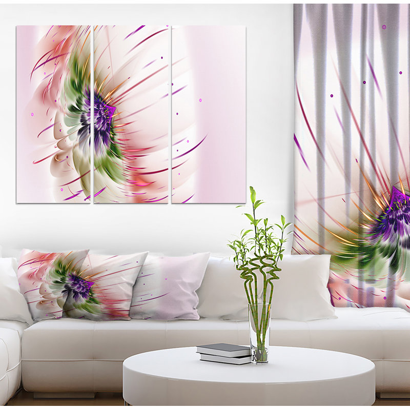 East Urban Home Exotic Pink 3d Flower In Sunny Wind Graphic Art