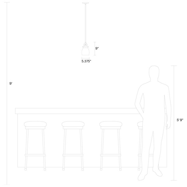 Houon 1 - Light Single Bell Pendant