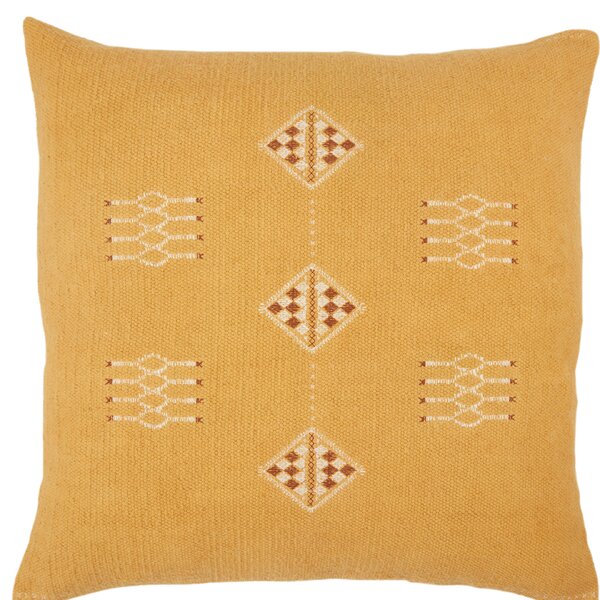 The Pillow Collection Katell Geometric Pillow Brown 