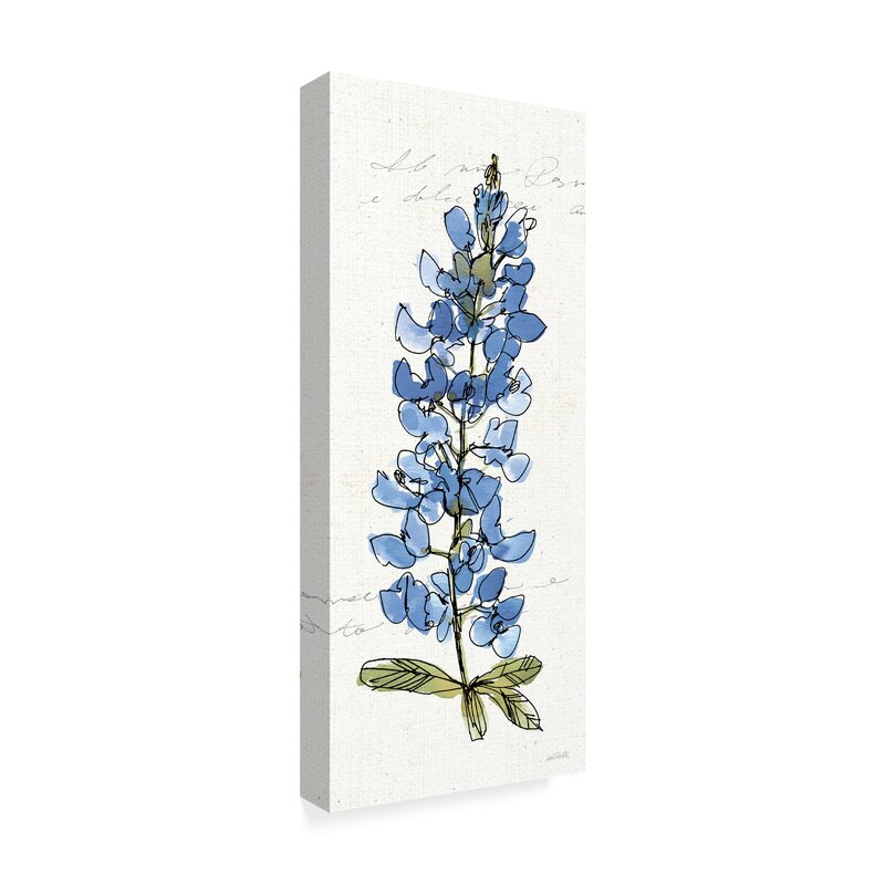 East Urban Home Texas Bluebonnet Iii Watercolor Painting Print On Wrapped Canvas Reviews Wayfair